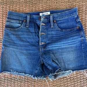 Madewell high rise denim shorts